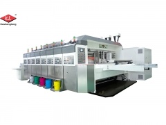 machine d'impression flexographique automatique de couleur du carton ondulé à grande vitesse 4
