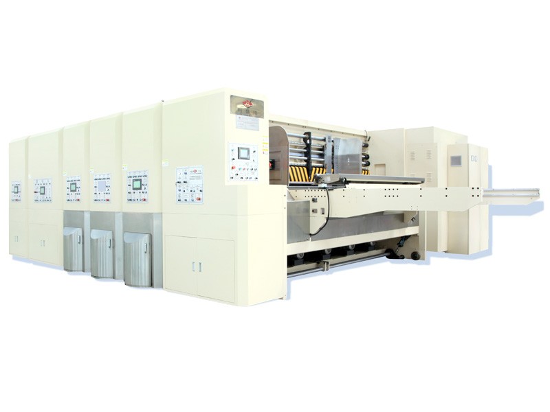 Impression flexographique automatique, rainurage, découpe pour machine Jumbo