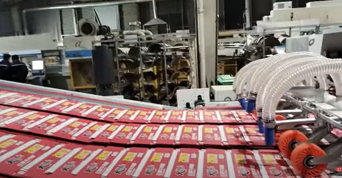 Production de boîtes de nouilles